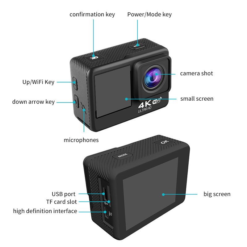 4K Ultra HD Action Camera - F200AA