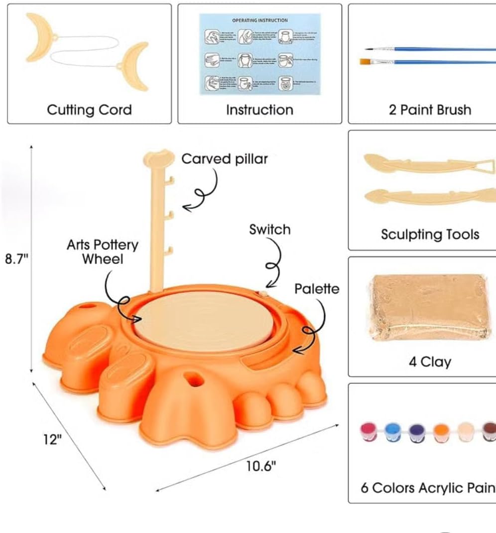 Little Crab Pottery Wheel Clay Making & Painting Kit 2629-T29A