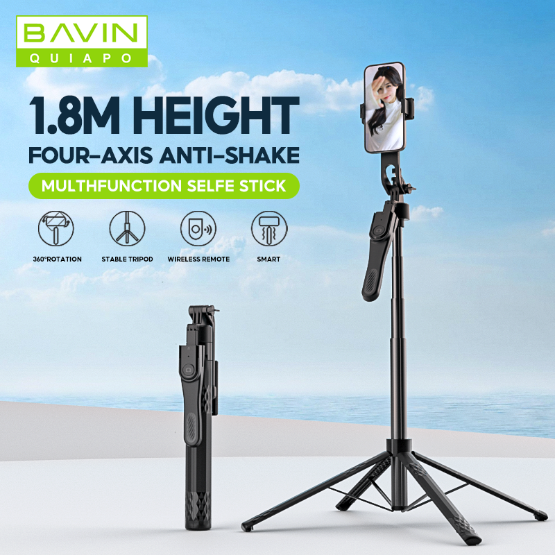 Multi-Function Selfie Stick Tripod with Bluetooth Remote - Bavin D-Z-AP-16