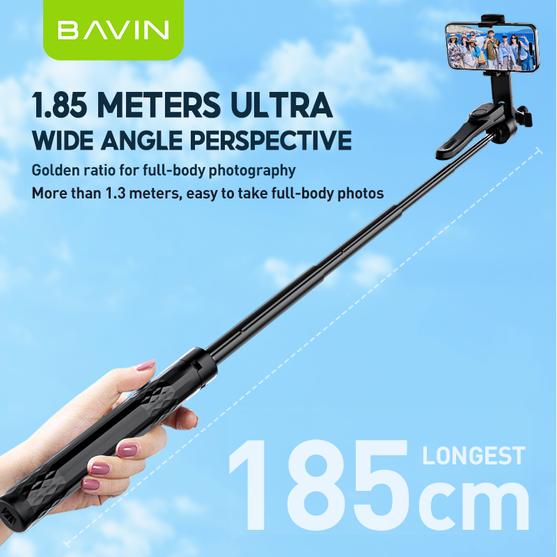 Multi-Function Selfie Stick Tripod with Bluetooth Remote - Bavin D-Z-AP-16