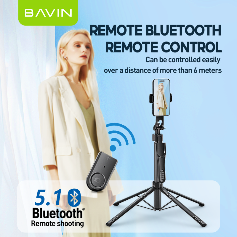 Multi-Function Selfie Stick Tripod with Bluetooth Remote - Bavin D-Z-AP-16