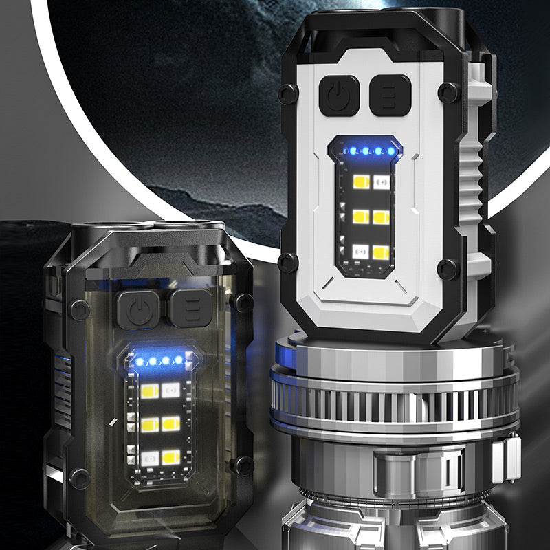 Multifunctional Mini Keychain USB Rechargeable Flashlight