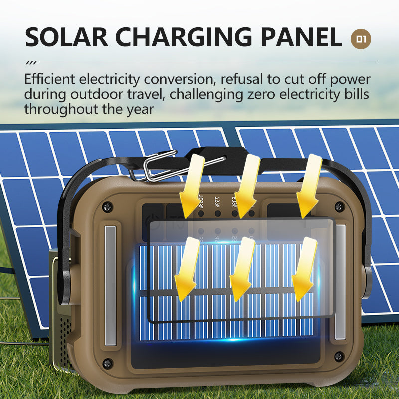 Outdoor Portable Solar Rechargeable Flashlight