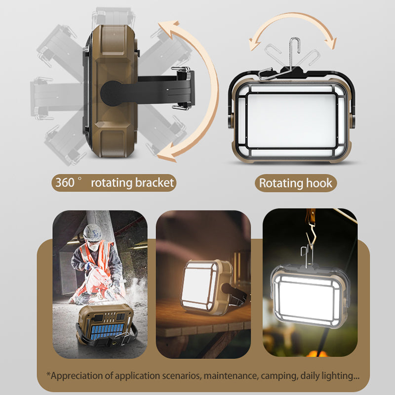 Outdoor Portable Solar Rechargeable Flashlight