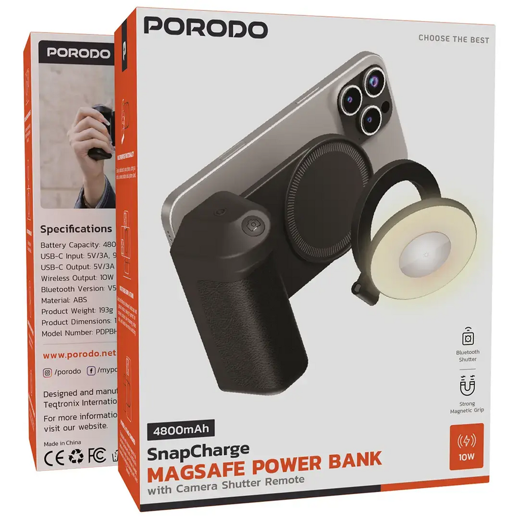 Porodo 4800mAh SnapCharge MagSafe Power Bank - PDPBH22