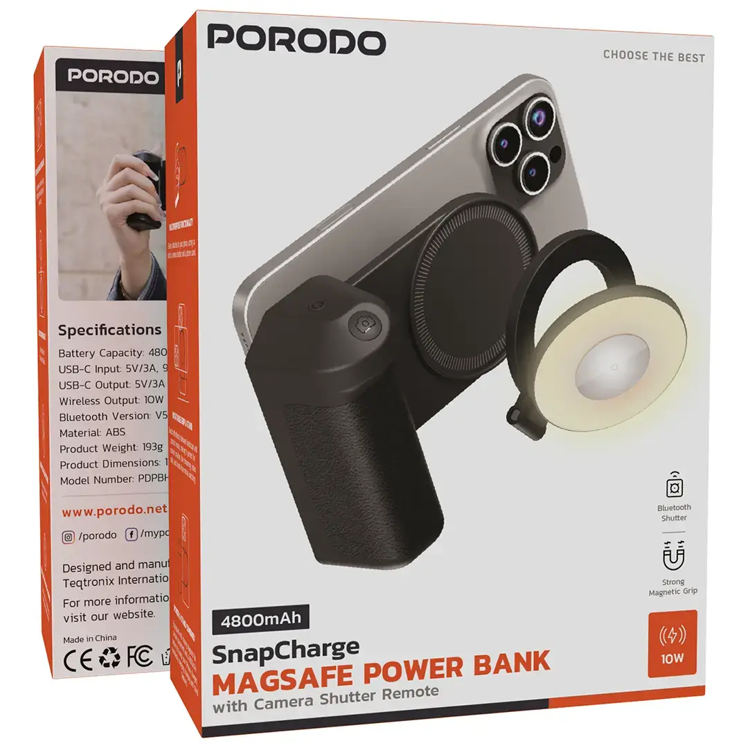 Porodo 4800mAh SnapCharge MagSafe Power Bank - PDPBH22