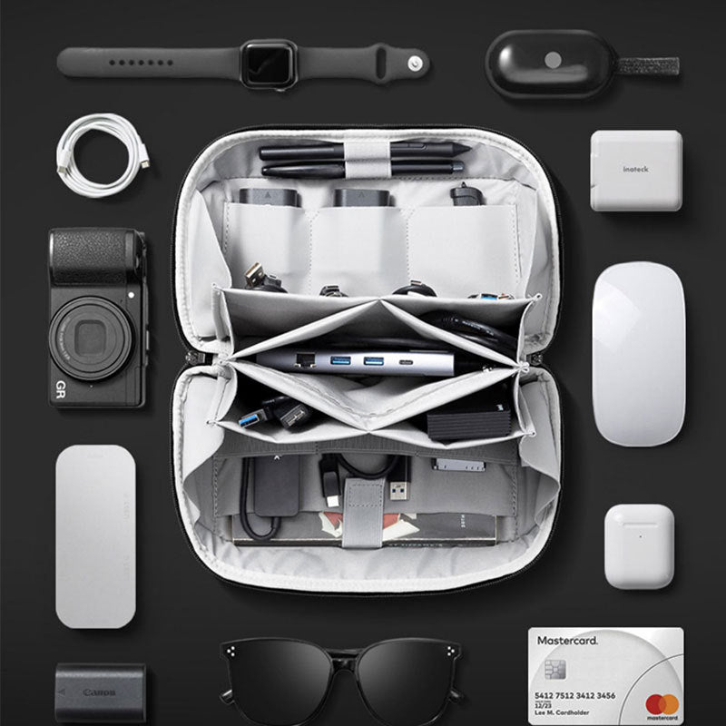 Portable Double Layer Storage Organizer Pouch Bag