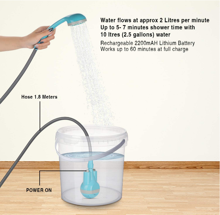 Portable Rechargeable Camping Shower Pump