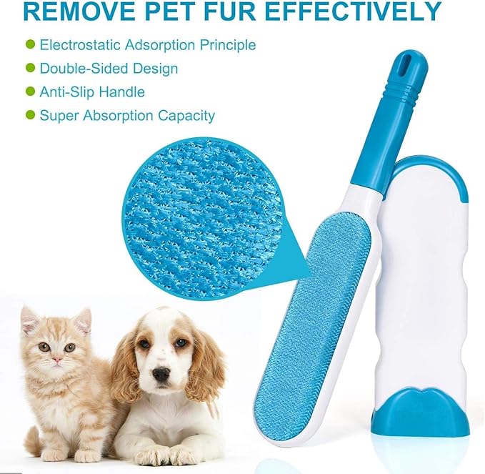 Reusable Pet Fur Remover With Self-Cleaning Base - HS102-203