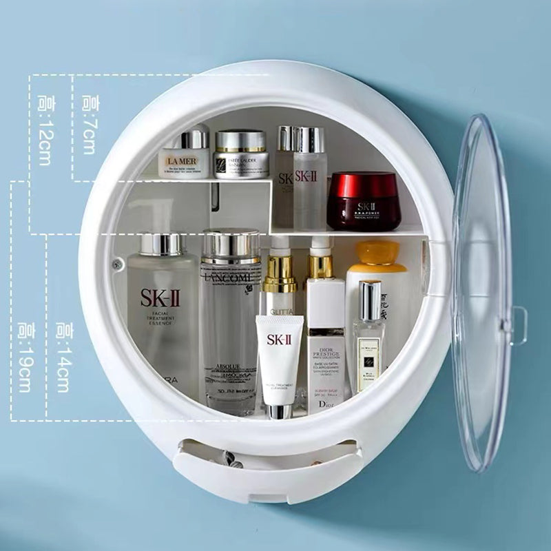 Waterproof Wall-Mounted Bathroom Makeup Organizer Storage Box