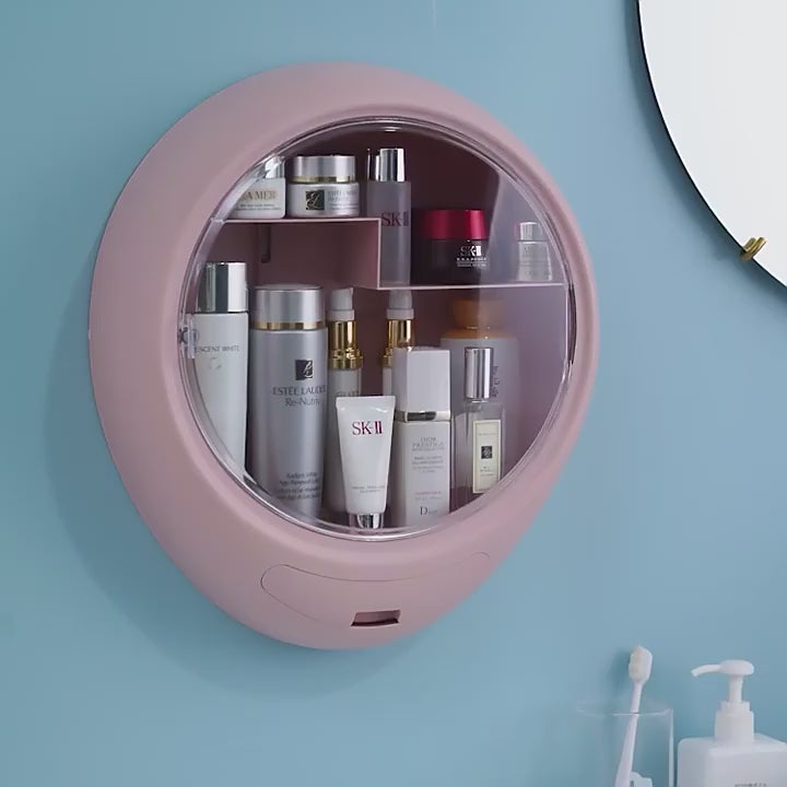 Waterproof Wall-Mounted Bathroom Makeup Organizer Storage Box